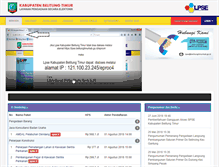 Tablet Screenshot of lpse.belitungtimurkab.go.id